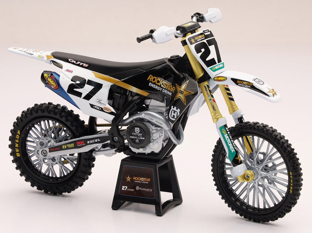 New Ray Toys 1:12 Malcolm Stewart Rockstar Energy Husqvarna FC 450 Toy Model