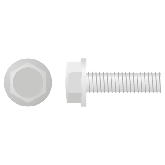 HEX HEAD FLANGE BOLT M6X1.0X20 10MM  10-PACK