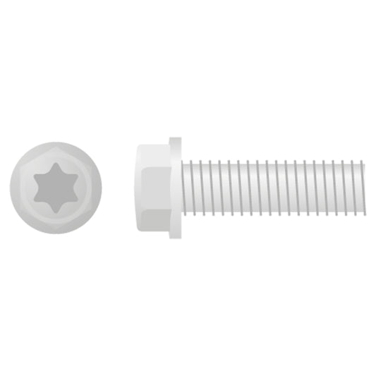 EURO STYLE FLANGE BOLT M6X25  10-PACK