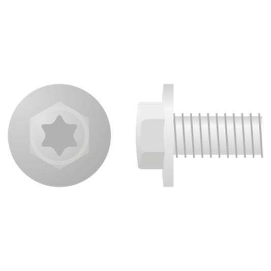 EURO STYLE LARGE FLANGE BOLT M6X12 10-PACK