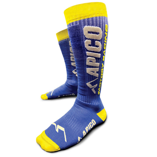 APICO SOCKS TEAM EDITION BLUE/YELLOW/WHITE LARGE (43-47) (9-12)