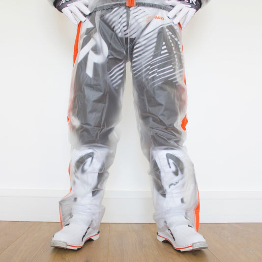 APICO CLEAR RAIN PANT LARGE CLEAR/FLUORESCENT ORANGE 32/34