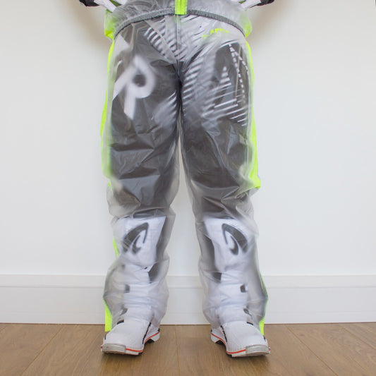 APICO CLEAR RAIN PANT X LARGE CLEAR/FLUORESCENT YELLOW 34/36