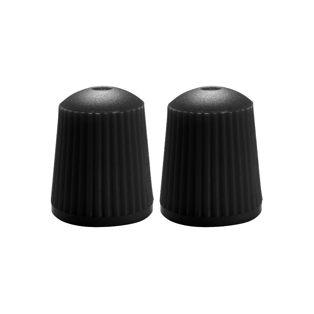 VALVE CAPS SILICONE 10-PACK BLACK