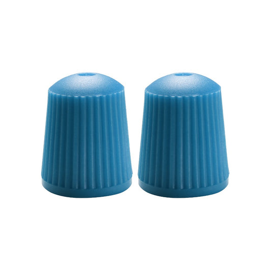 VALVE CAPS SILICONE 10-PACK BLUE