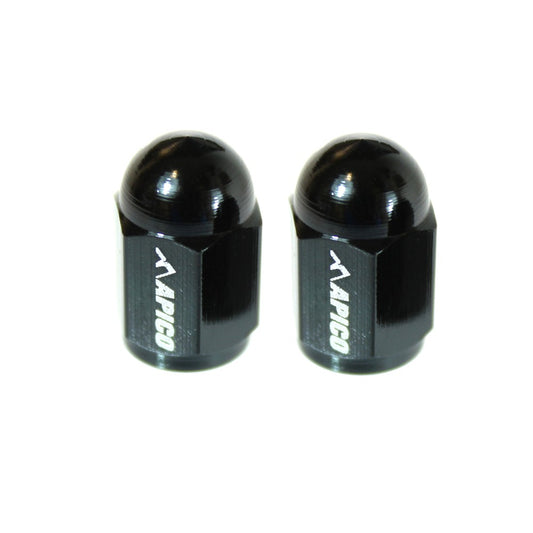 CNC ALUMINIUM VALVE CAP 2-PACK BLACK