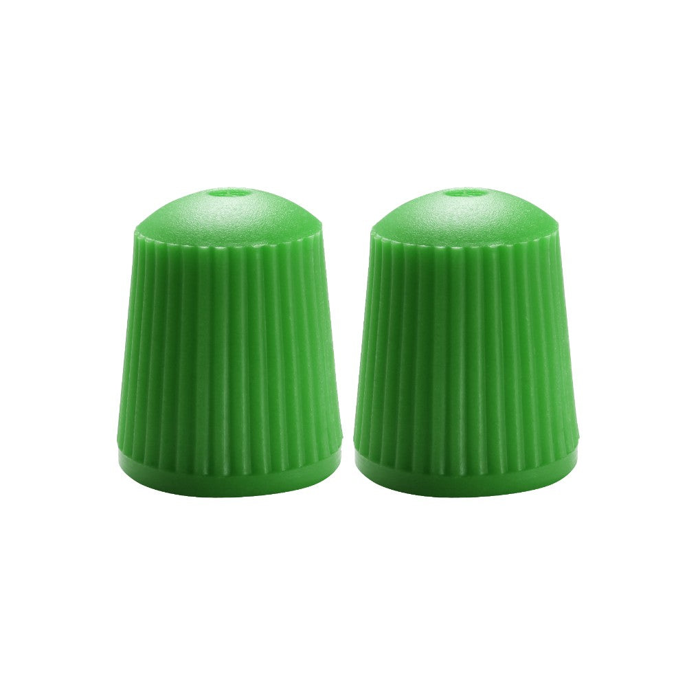 VALVE CAPS SILICONE 10-PACK GREEN