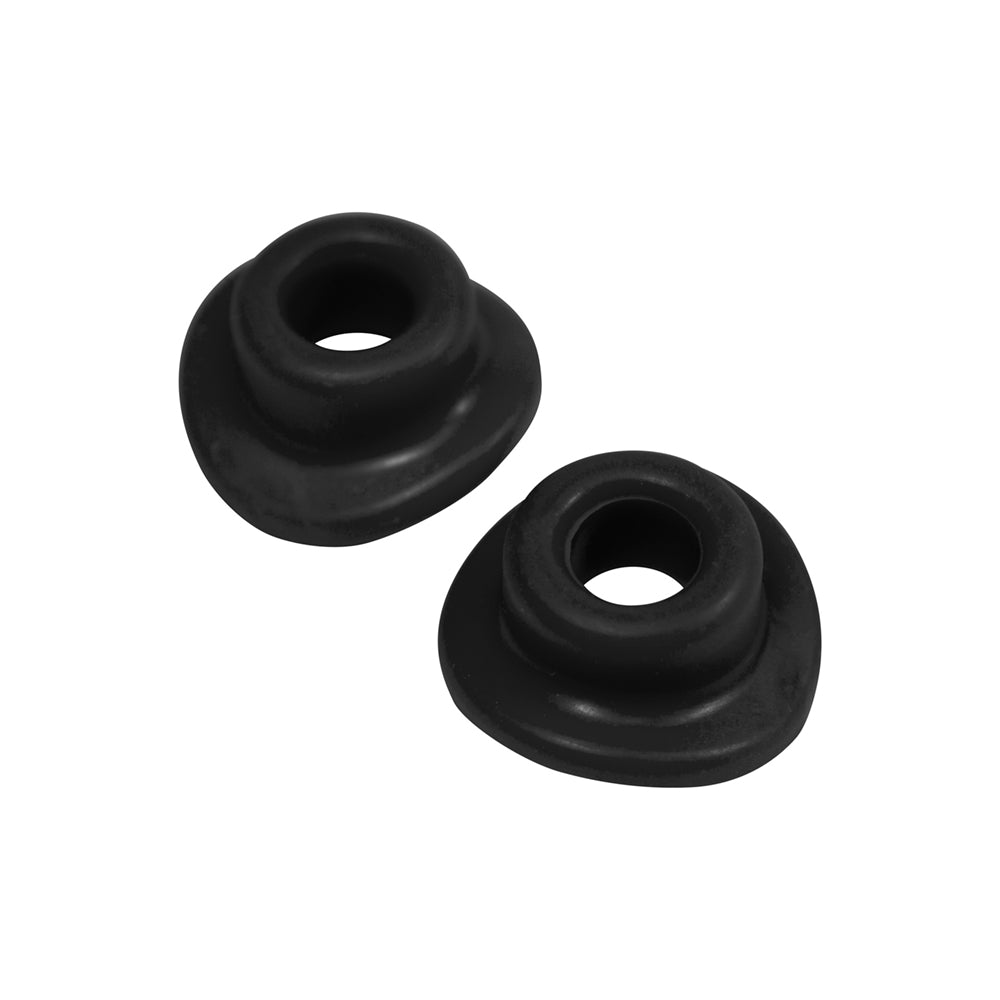 VALVE CAP SEALS SILICONE 2-PACK BLACK