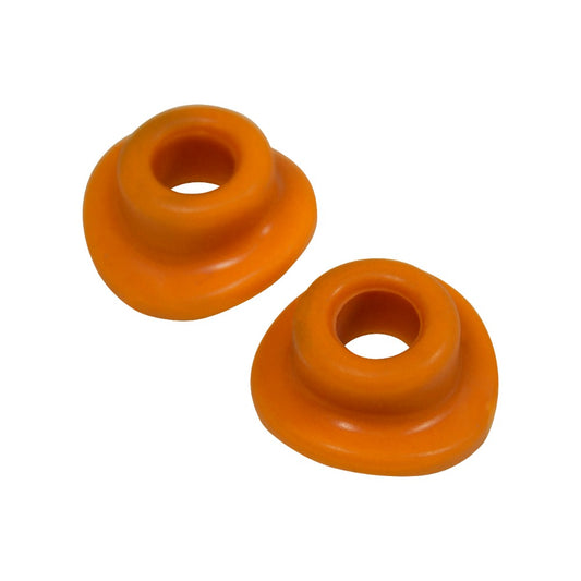 VALVE CAP SEALS SILICONE 2-PACK ORANGE