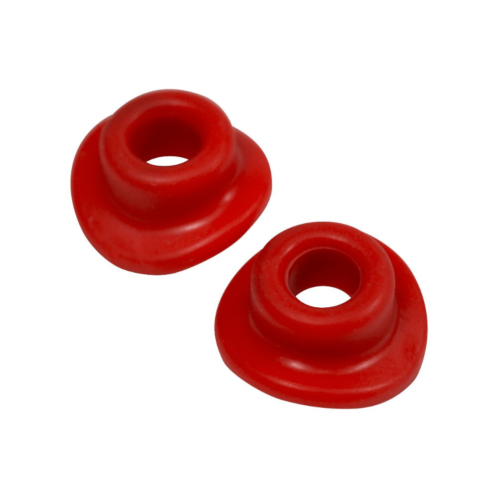 VALVE CAP SEALS SILICONE 2-PACK RED