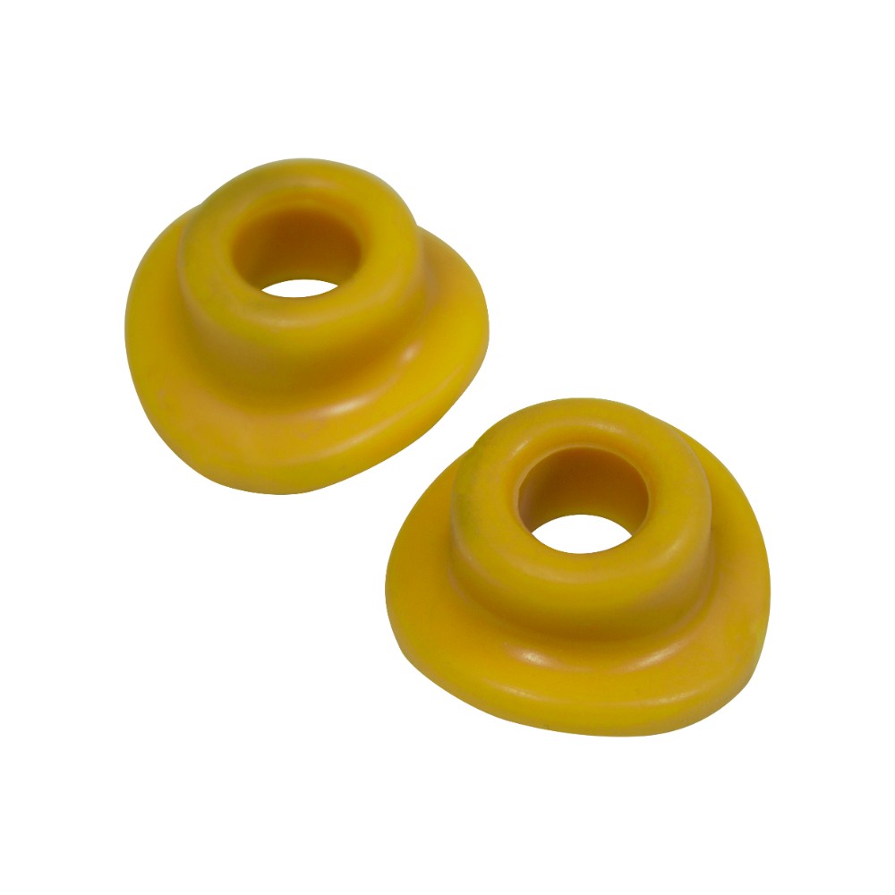 VALVE CAP SEALS SILICONE 2-PACK YELLOW