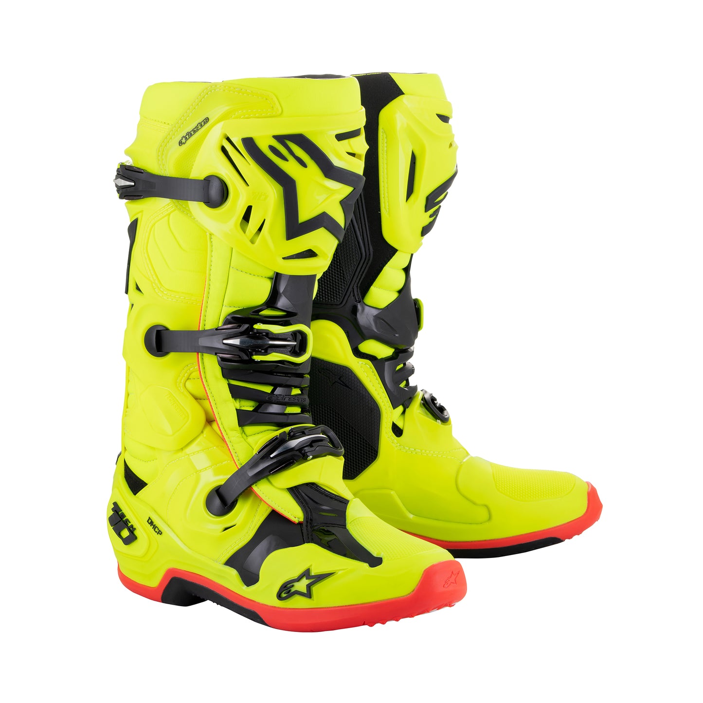 Alpinestars Tech 10 - Yellow Fluo Black Red Fluo - US 10 / EU 44.5