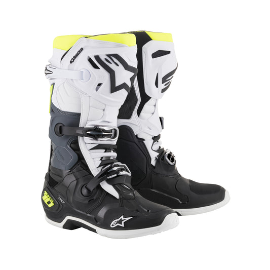 Alpinestars Tech 10 - Black White Yellow Fluo - US 12 / EU 47