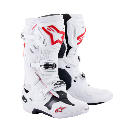 Alpinestars Tech 10 Supervented - White Bright Red - US 10 / EU 44.5