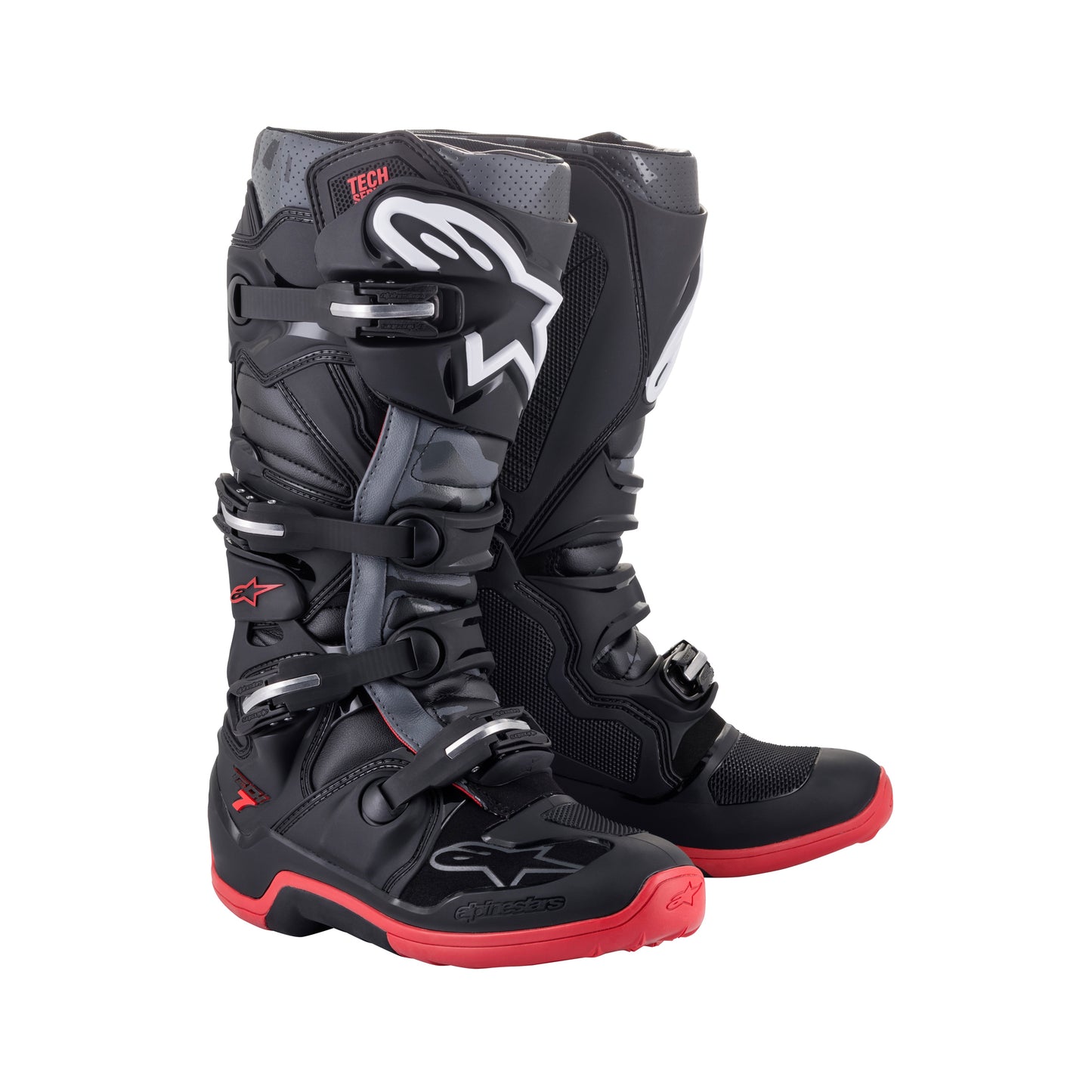 Alpinestars Tech 7 - Black Cool Gray Red - US 14 / EU 49.5