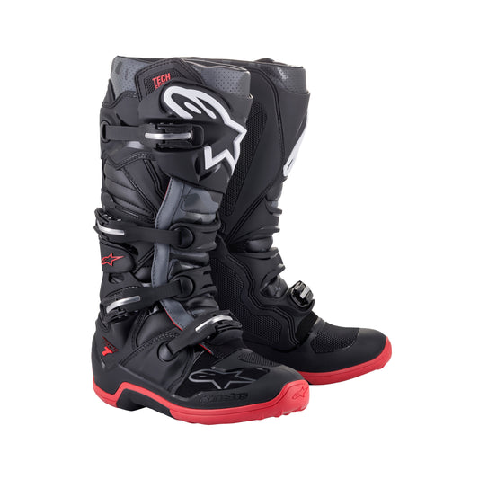 Alpinestars Tech 7 - Black Cool Gray Red - US 8 / EU 42