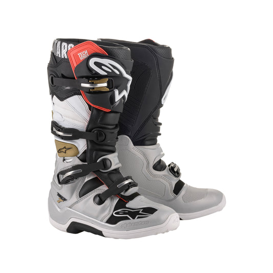 Alpinestars Tech 7 - Black Silver White Gold - US 5 / EU 38