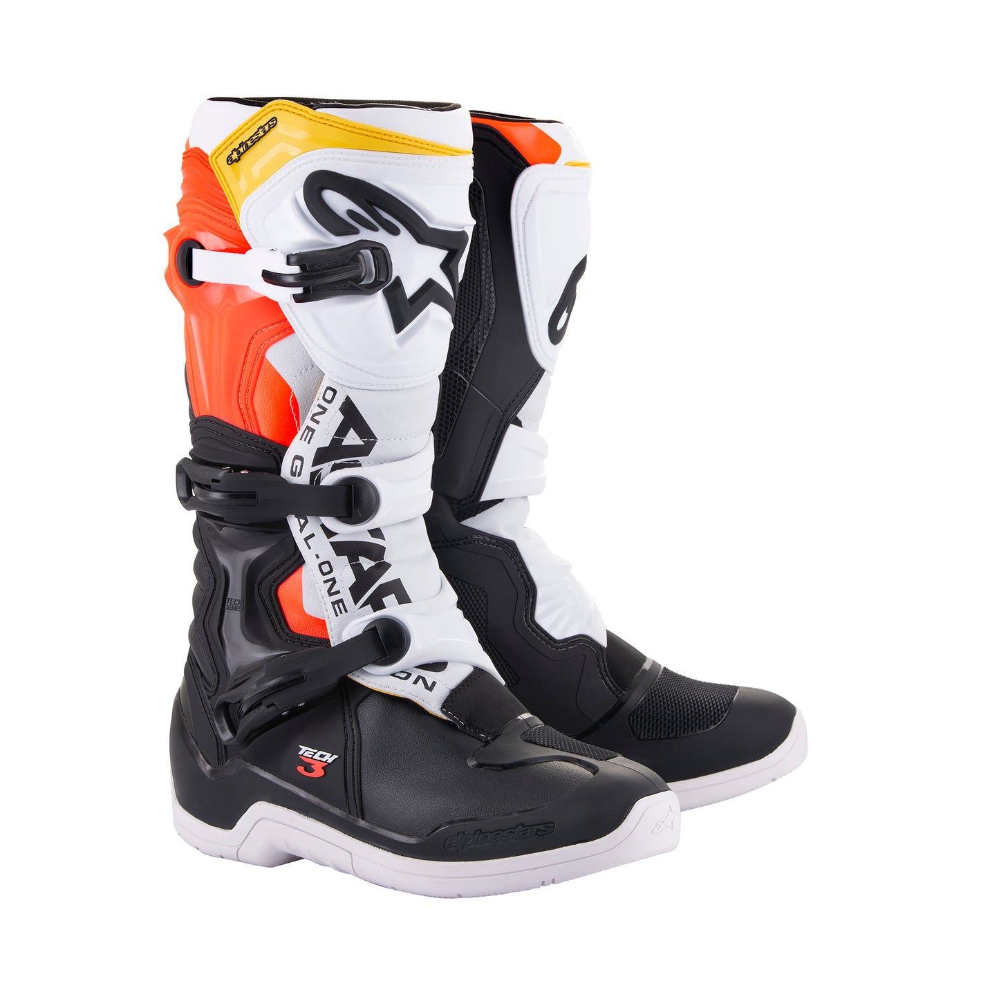 Alpinestars Tech 3 - Black White Red Fluo Yellow - US 11 / EU 45.5