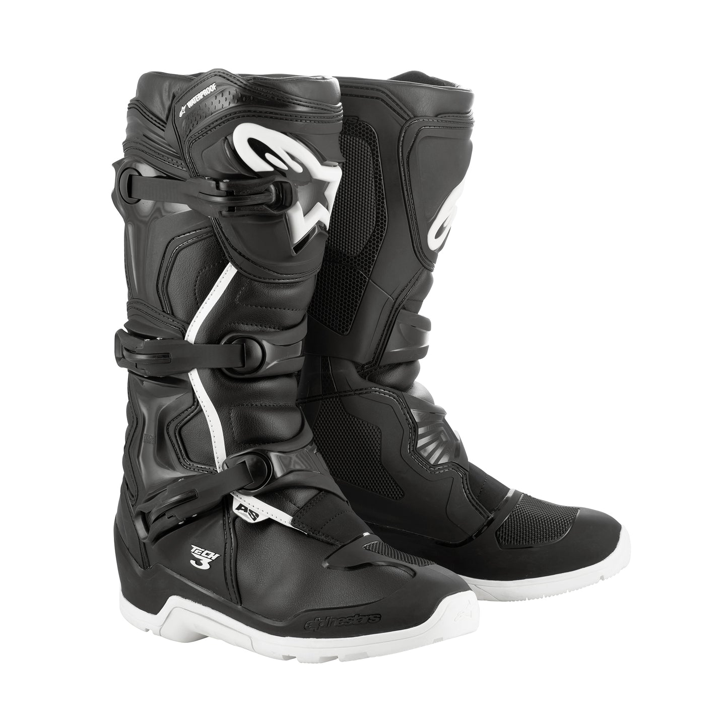 Alpinestars Tech 3 Enduro Waterproof - Black / White - US 10 / EU 44.5