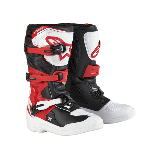 Alpinestars Tech 3S Youth - White Black Bright Red - US 7 / EU 40.5