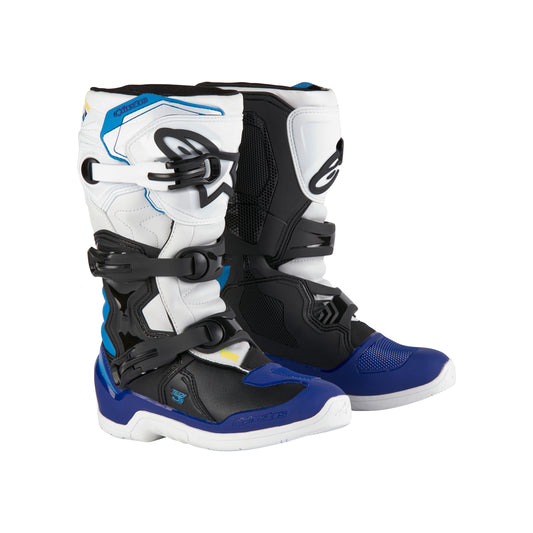 Alpinestars Tech 3S Youth - White Black Enamel Blue - US 2 / EU 34