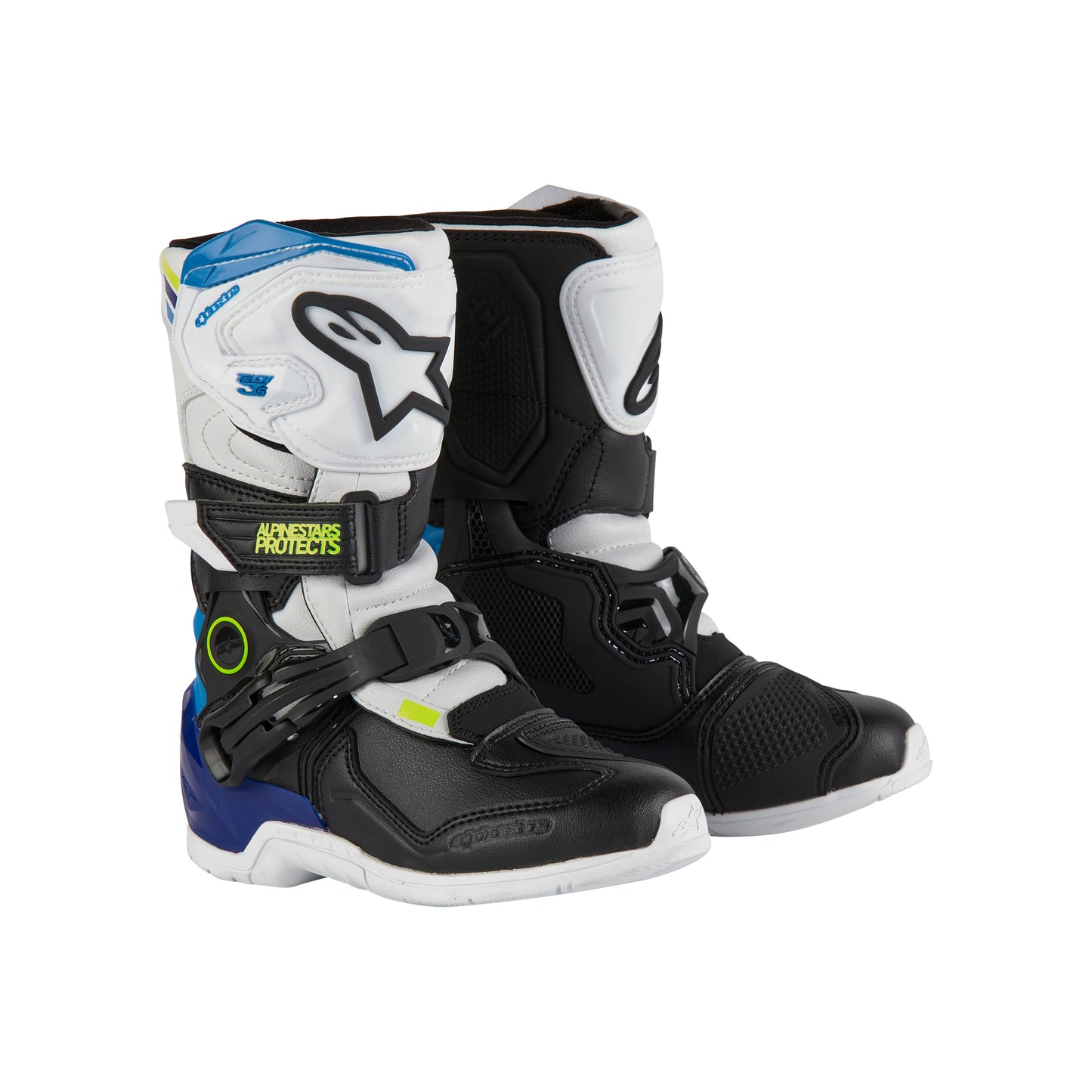 Alpinestars Tech 3S Kids - White Black Enamel Blue - US 1 / EU 33