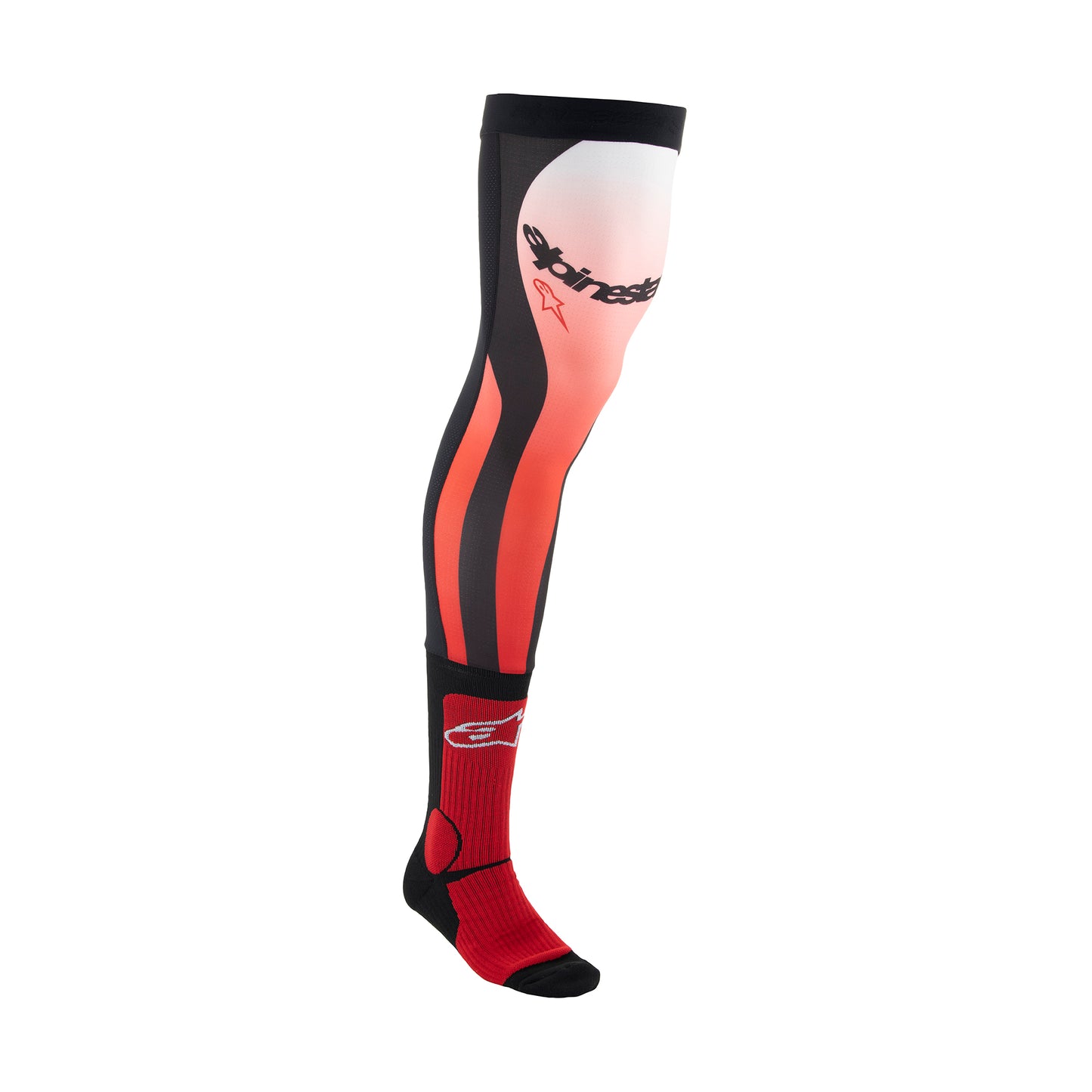 Alpinestars Knee Brace Socks Bright Red White - L-2XL (US 9-14 /  EU 42-48)