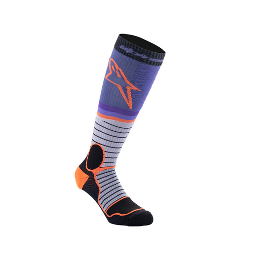 Alpinestars MX Pro Socks Black Gray Purple - L (US 11.5-13.5 /  EU 45-48)