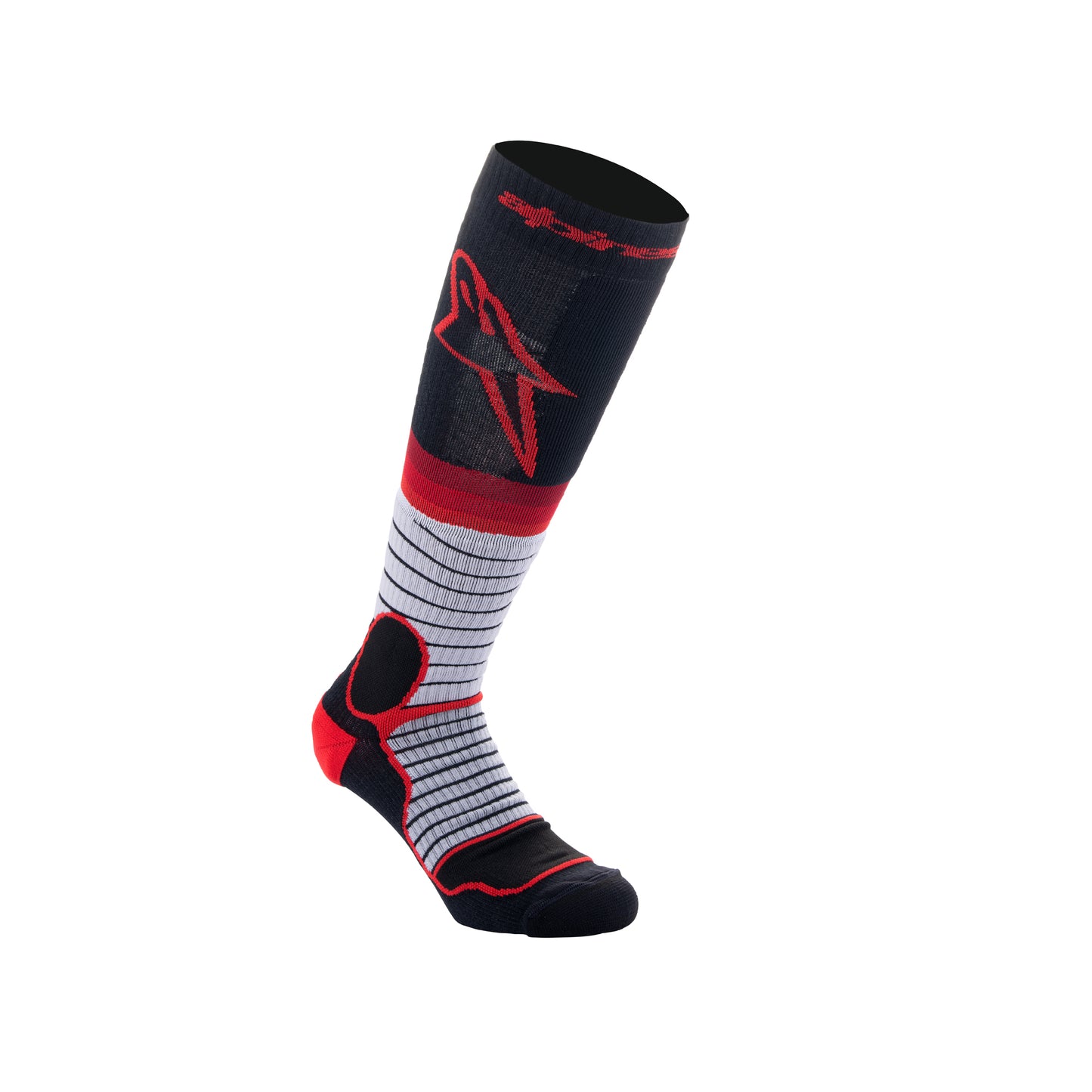 Alpinestars MX Pro Socks Black Gray Red - L (US 11.5-13.5 /  EU 45-48)