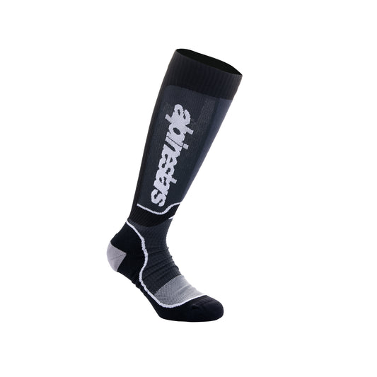 Alpinestars MX Plus Socks Black White - L (US 11.5-13.5 /  EU 45-48)