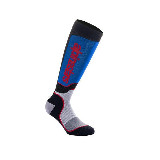 Alpinestars MX Plus Socks Black White Royal Blue - L (US 11.5-13.5 /  EU 45-48)