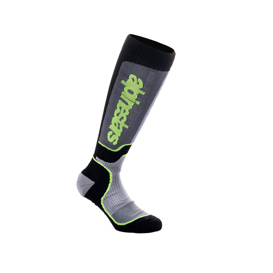 Alpinestars MX Plus Socks Black Gray Yellow Fluo - L (US 11.5-13.5 /  EU 45-48)