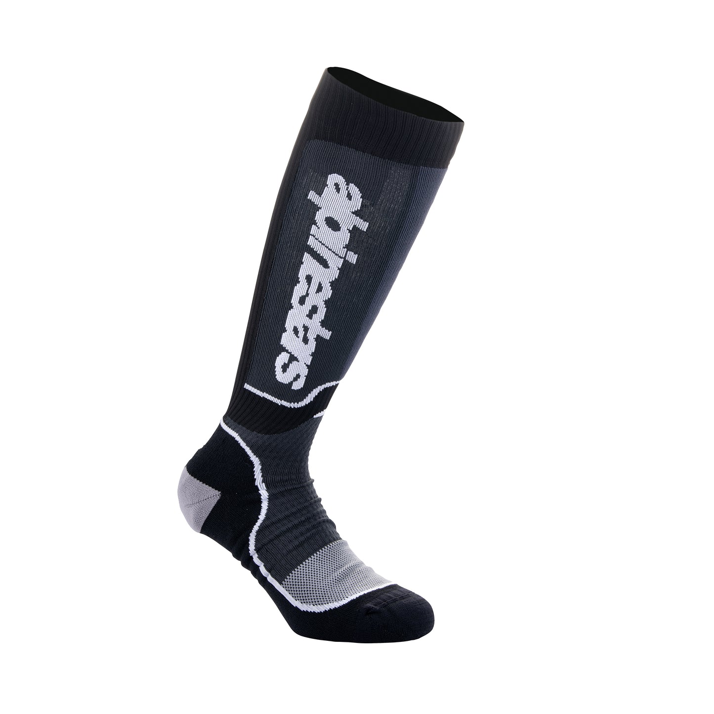 Alpinestars Youth MX Plus Socks Black White - M-L (US 3-6 /  EU 34-38)