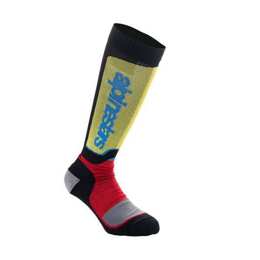 Alpinestars Youth MX Plus Socks Black Red Light Blue - M-L (US 3-6 /  EU 34-38)