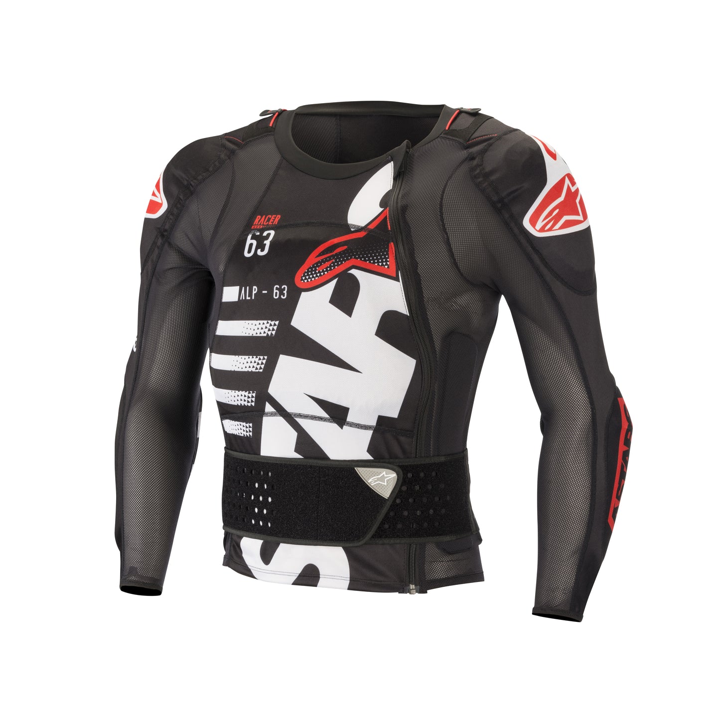 Alpinestars Sequence Protection Jacket - Long Sleeve - Black White Red - Size L