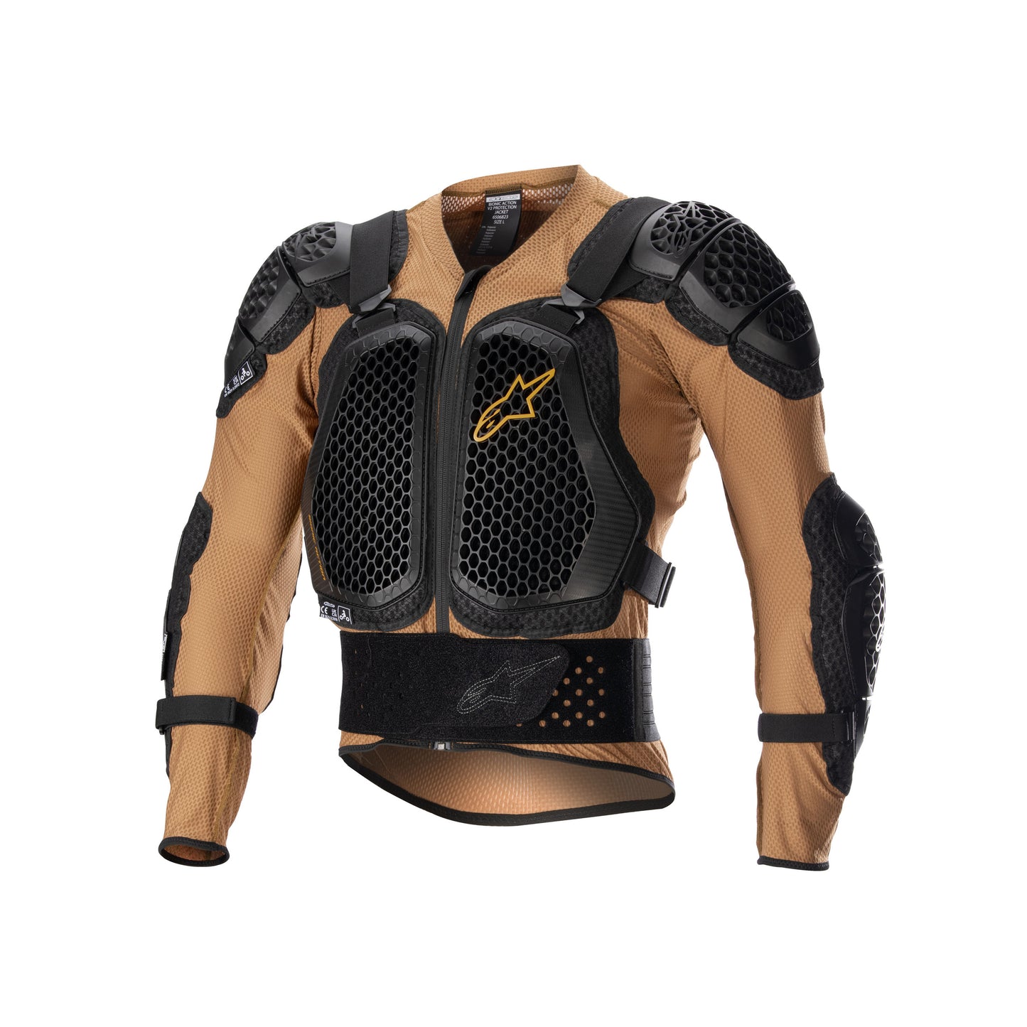 Alpinestars Bionic Action V2 Protection Jacket - Sand Black Tangerine - Size L