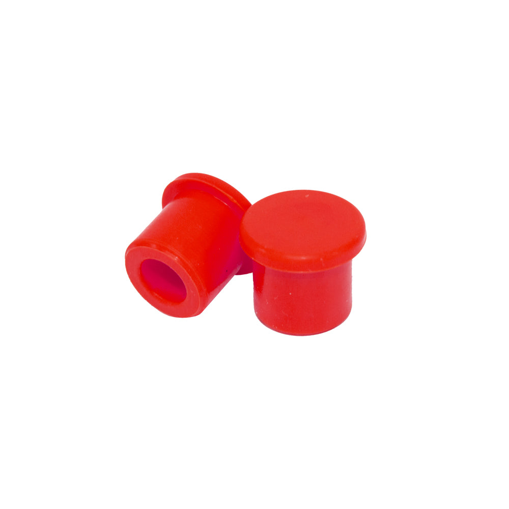 SILICONE VALVE CAPS TRIALS PUSH ON TYPE 2PC RED