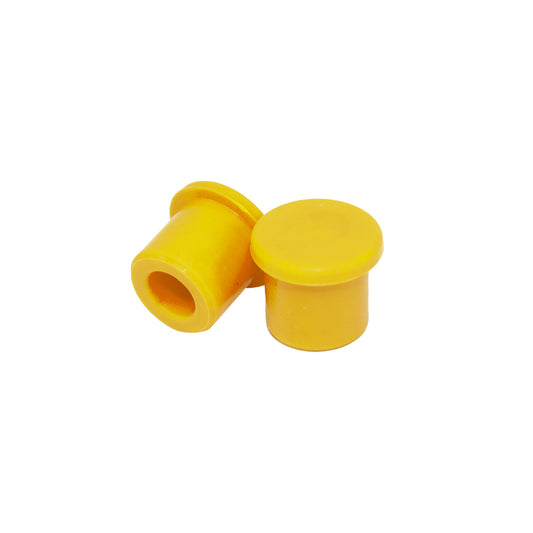 SILICONE VALVE CAPS TRIALS PUSH ON TYPE 2PC YELLOW