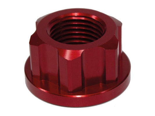 AXLE NUT REAR M16 X 1.5 HONDA CRF250L/RL/F 13-23,  CRF300L/RL 21-23  RED (R)