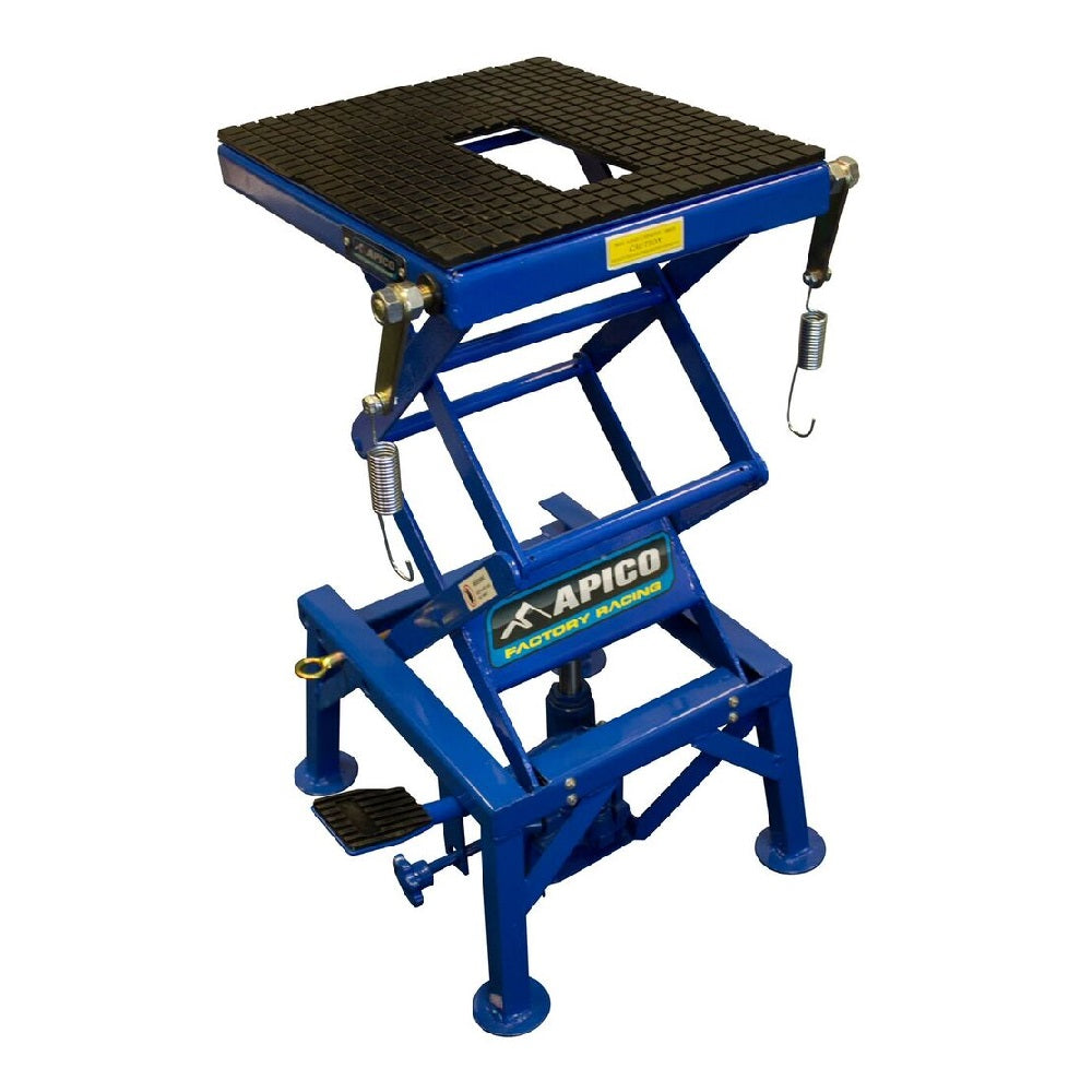 HYDRAULIC SCISSOR LIFT BIKE STAND BLUE