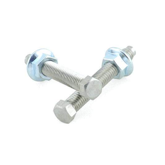 SWING ARM CHAIN ADJUSTERS NUT/BOLT M8 (STEEL, INCLUDES COPPER GREASE)