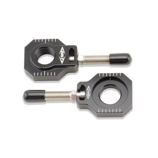 CHAIN ADJUSTER BLOCKS KTM/HUSKY SX/SX-F 00-12,  EXC/EXC-F 00-23 , TE/FE 14-23 BLACK (R)