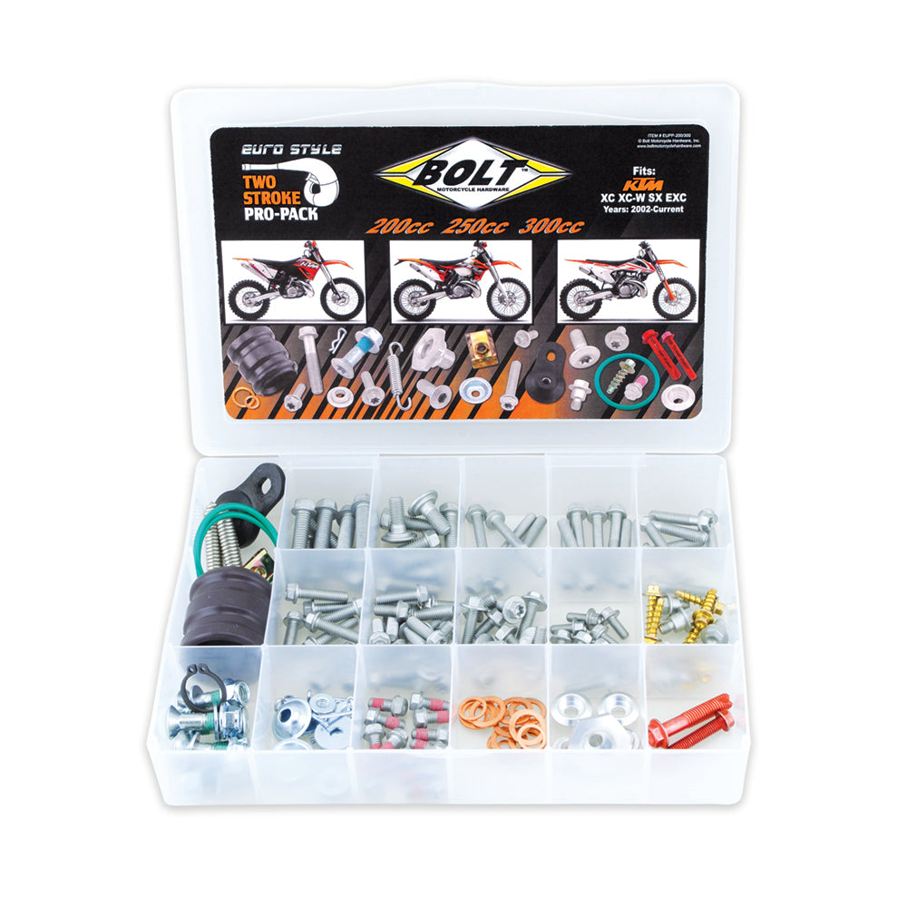 PRO PACK FASTENER KIT EURO STYLE 2T SX/EXC 200-300 00-22 (R)