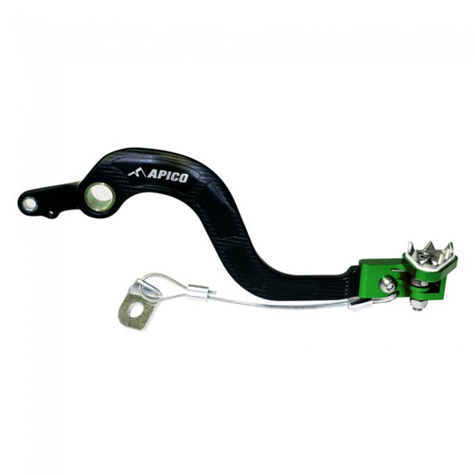 BRAKE PEDAL FORGED KAWASAKI/SUZUKI  KX65 00-23, RM65 03-05 BLACK/GREEN