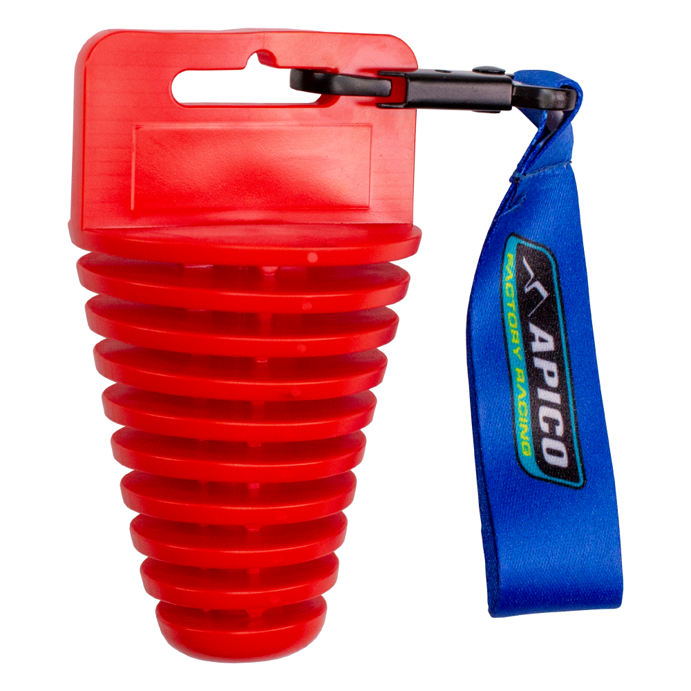 EXHAUST PLUG  4-STROKE WITH LANYARD RED