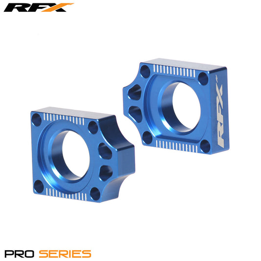 RFX Pro Rear Axle Adjuster Blocks (Blue) Yamaha YZ125/250 02-08 YZF250/400/426/450 02-08