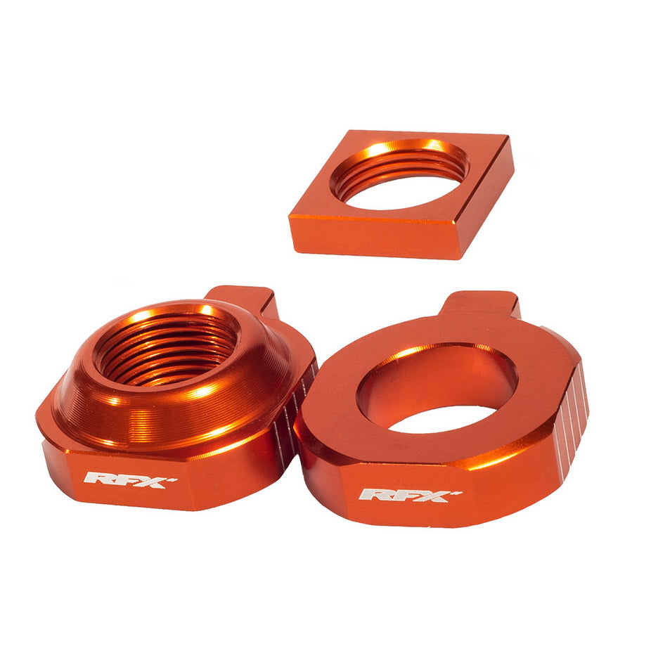 RFX Pro 2 Rear Axle Adjuster Blocks (Orange) KTM SX85 15-24