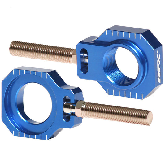 RFX Pro 2 Rear Axle Adjuster Blocks (Blue) Husqvarna TC125/250 FC250/350/450 16-22