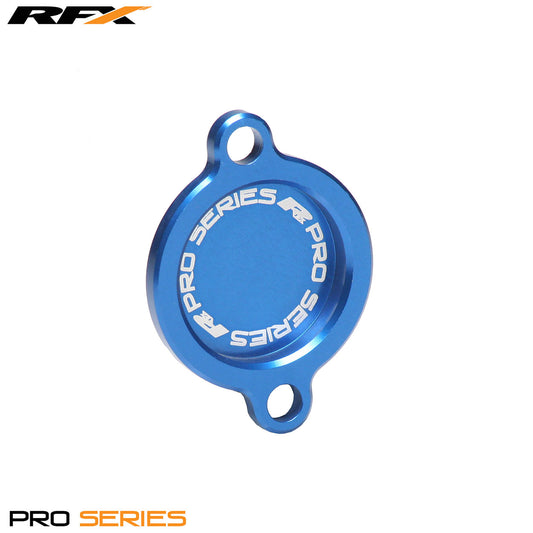 RFX Pro Oil Filter Cover (Blue) Husqvarna FE/FC250 14-24 FE/FC350 14-24 FC450 16-24