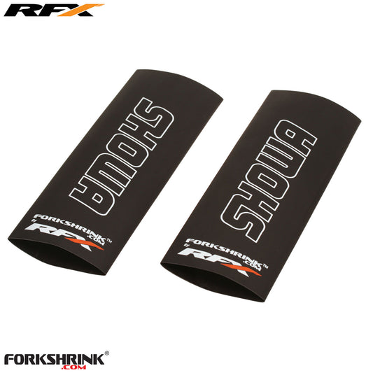 RFX Race Series Forkshrink Upper Fork Guard with Showa logo (White) Universal 125cc-525cc